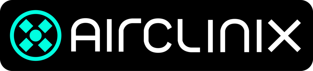 Airclinix logo. Airclinix is a practice management system developer